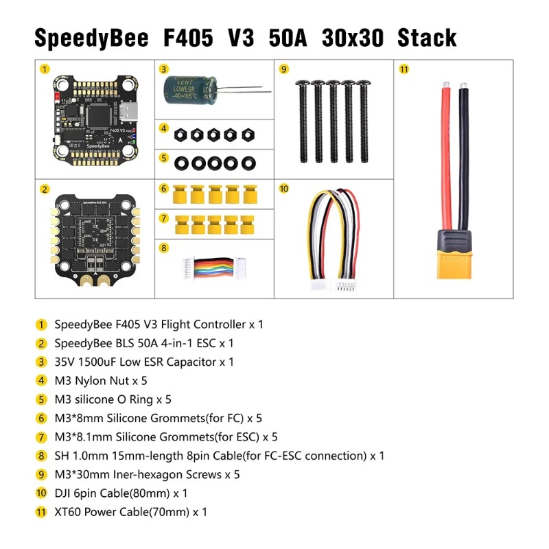 SpeedyBee F405 V3/V4 FC ESC St - Speedybee F405 V4 Bls 55A Stack recension och pris